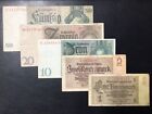 1920-1930’s Germany Paper Money- Set Of 5 Reischmark Banknotes!