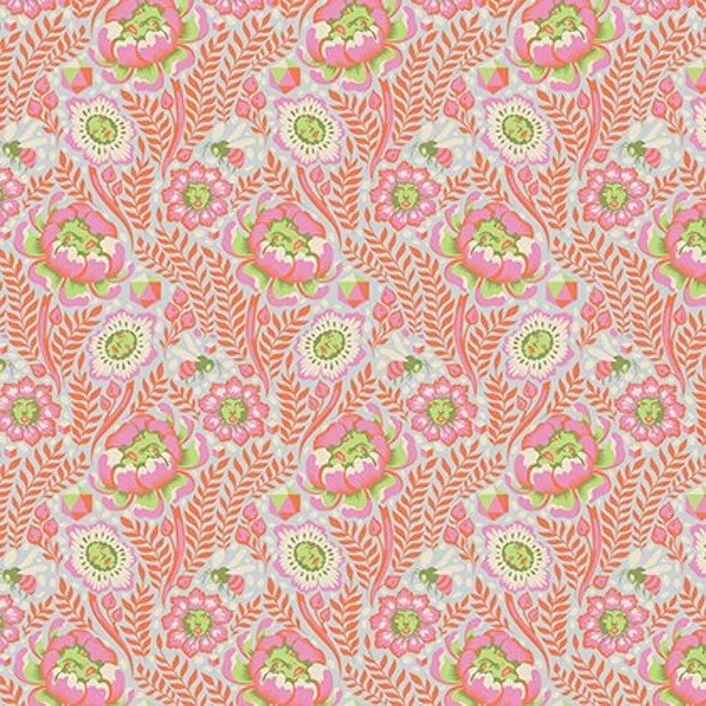 Tula Pink Free Spirit Animal Petal Heads Starlet Fabric 18” X 44” BTHY New - Image 1 of 1