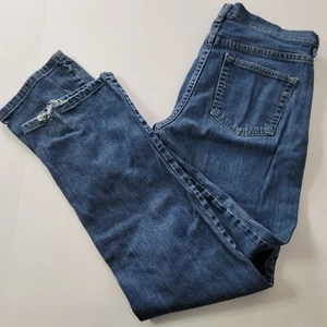Cabelas Sz 10 Straight Medium-wash Mid-Rise Blue Distressed Ankle Jeans - Picture 1 of 7