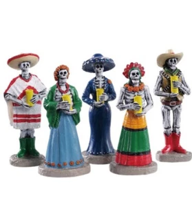 Lemax DIA DE LOS MUERTOS Spooky Town 5 Piece Day Of The Dead - Picture 1 of 7