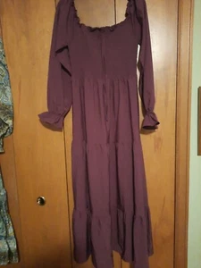 Maxi Vestido Beyove en Niveles Top Calado Mangas Largas Mediano - Imagen 1 de 5