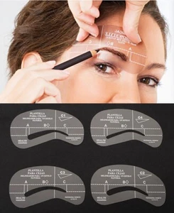 4 Augenbrauen Schablonen Augenbrauen Zeichnungskarten 4 Formen Wiederverwendbar - Bild 1 von 3