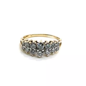Lady's Diamond Cluster Ring 14 Diamonds .78 Carat T.W. 14K Yellow Go (EPJ023530) - Picture 1 of 6