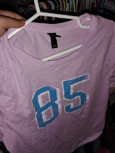 wild fable medium logo t-shirt 85 jersey sports baby tee purple women's summer - Picture 1 of 1