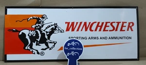Winchester Porcelain Enamel Sign 36 x 15 Inches 1 Sided - Picture 1 of 5