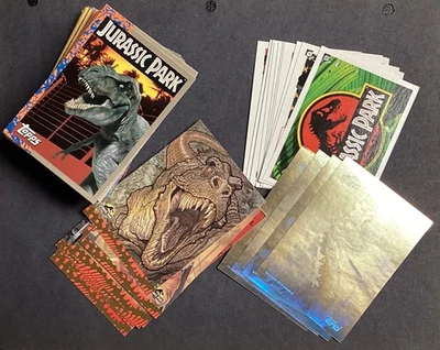 Jurassic Park Topps 1993 88 cartas 11 pegatinas 9 oro promoción 4 juegos de hologramas dorados Foto 1 de 2