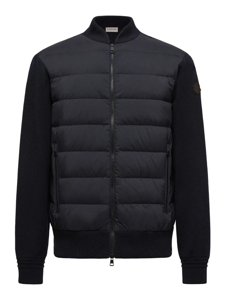 MONCLER $1670 Para hombres Azul Acolchado Lana Cremallera Sudadera con Capucha Nueva Foto 1 de 1