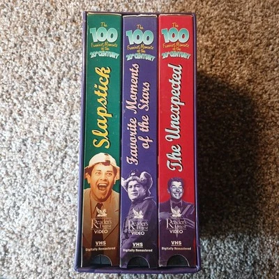 Readers Digest-The 100 Funniest Moments of the 20th Century VHS 3-Tape Set Foto 1 de 4