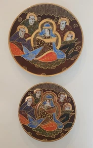 Japanischer Satsuma Stil Unsterbliche Ware Salatteller, Untertasse & Knospenvase - Bild 1 von 11