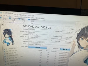 500 Gb External Hard Drive Hdd Portable 2.5 Mini Usb Tested Working Formatted - Afbeelding 1 van 3