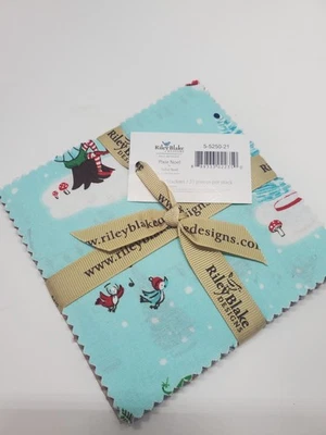 Tasha Noel Stacker Riley Blake Charm Pack 5 Inch Square Sew Quilt 21 Pieces - Image 1 of 3