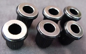 6 OLD STYLE PLASTIC SLEEVE GUITAR MACHINEHEAD BUSHINGS - Picture 1 of 4