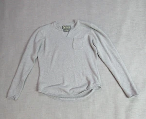 Natural Reflections Sweater Womens Small Gray Knit V Neck Cozy Pocket Casual - Picture 1 of 7
