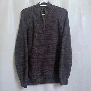 Lucky Brand Men's 1/4 Zip Sweater Men's Extra Large XL Black - Picture 1 of 5