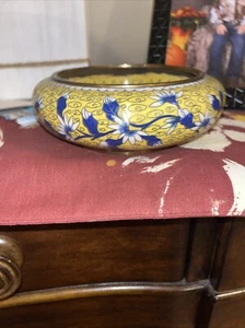 Vintage Chinese Cloisonne Brush Pot Washing Bowl Antique - Picture 1 of 3