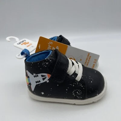 Zapato Infantil Carters Rocket Every Step Etapa 1 Caminante Temprano Talla 2.5 Negro Foto 1 de 4