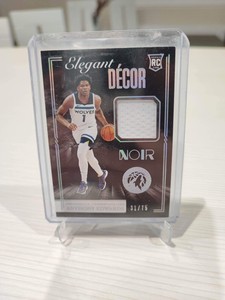 2020-21 Panini NOIR Elegant Decor Anthony Edwards RC patch numbered