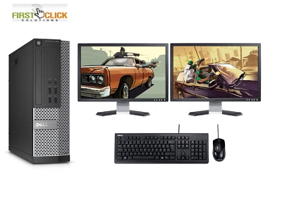 ULTRA FAST Gaming PC Intel Core i7 8GB 1TB Windows 11 GT710 DUAL SCREEN - Image 1 of 4