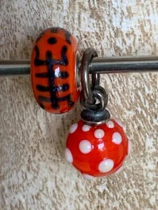 Auténticas cuentas de evento Trollbeads GLITTER TOMATE ROJO LONGEVIDAD/BROTES BLANCOS BORLA - Imagen 1 de 11
