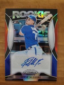 Reese McGuire Rookie - 2019 Panini Prizm Red, White, & Blue Autographs 7/50