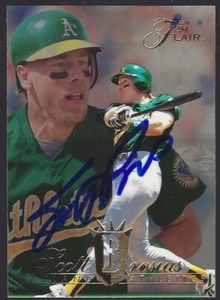 1994 Flair baseball #329 Scott Brosius IP autograph signed card