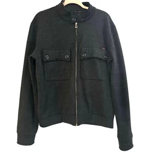 HUGO BOSS Charcoal Gray Orange Label Men’s Wool Blend Shell Jacket - Sz Large - Picture 1 of 7
