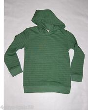 Boys GREEN STRIPED HOODIE SHIRT Med Wt POUCH POCKET Size S 6-7 XL 14-16