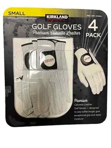 Kirkland Signature Leather Golf Glove Size SMALL 4 pack  Right Handed - Picture 1 of 2