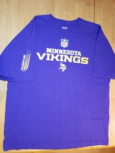 Minnesota Vikings Reebok Size Large T-Shirt Purple - Picture 1 of 5