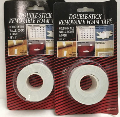 LOTE DE 2 CINTAS DE ESPUMA EXTRAÍBLES DOBLE PALO 48" X 1" CADA UNA, NUEVAS ENVIO GRATIS Foto 1 de 2