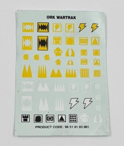 Hojas de transferencia Wartrak Space Ork Orks Boyz Warhammer 40K 99510103001 - Imagen 1 de 1