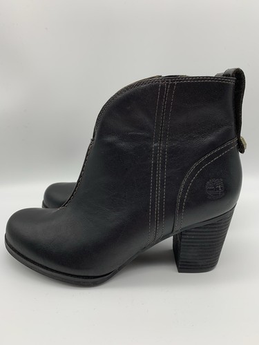 Stivaletti Timberland donna US 7 Earthkeepers Trenton in pelle nera tacco 3"