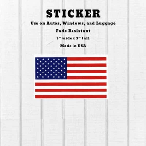 United States of America United States Flag — Vinyl Sticker — Fade Resistant - Picture 1 of 1