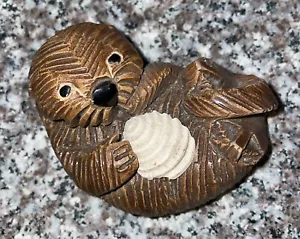Artesania Rinconada Sea Otter Figurine Retired Signed Pottery Or Clay Sculpture - Picture 1 of 18