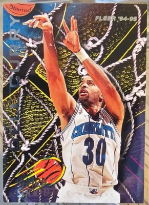 1994-95 Fleer Sharp Shooter Dell Curry No1 Charlotte Hornets - Изображение 1 из 2