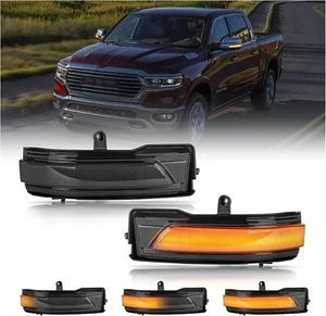 LED Side Mirror Marker Light Turn Signal Smoke Lamp for Dodge Ram 1500 2019-2022 - Picture 1 of 7