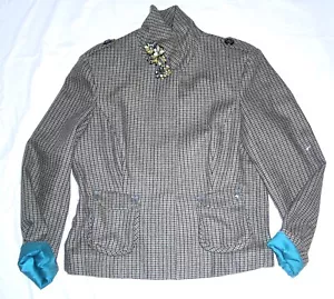 DOROTHEE SCHUMACHER entzückende Jacke braun kariert Pailletten Gr. 36/38 - Bild 1 von 10