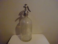 sehr alte Sodawasserflasche / Siphonflasche mit Prägeschrift, 1 Liter