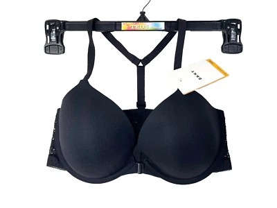 NUEVO CON ETIQUETAS DKNY Mujer 34DD Clásico Algodón Cierre Frontal T-Back Sujetador de Encaje DK4087 Blanco Foto 1 de 4
