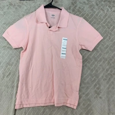 Camiseta Polo Antigua Azul Marino Niños 8 Rosa Manga Corta Algodón Nueva Foto 1 de 4