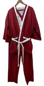 Vtg Retro Embassy Cotton Durable Press Pajamas Set 3 Pc Pants Shirt Robe NOS - Picture 1 of 12