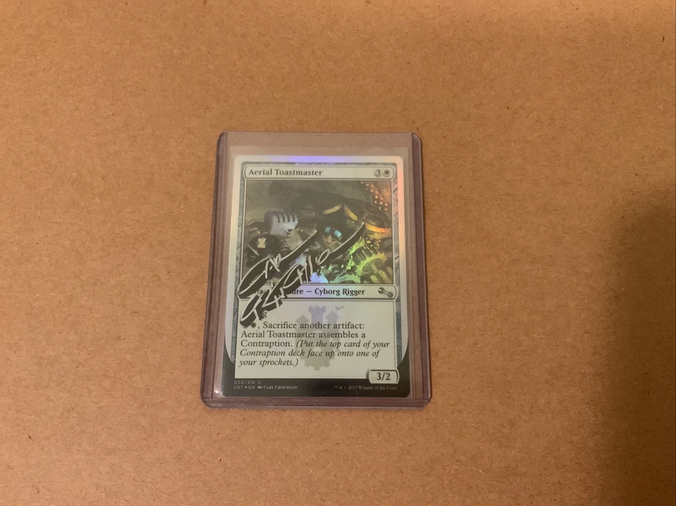 MTG Magic Aerial Toastmaster FOIL Painted Signed Artist Proof UST Critchlow #SS - Image 1 of 2
