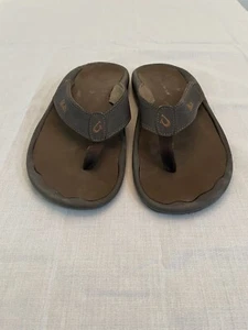 OluKai Men's Ohana Brown Flip Flops / Sandals - Size 11 - Picture 1 of 4