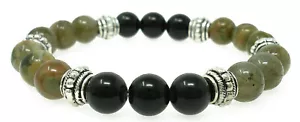 REPRESSED EMOTIONS 8mm Crystal Intention Bracelet w/Description Card- Healing - Picture 1 of 2