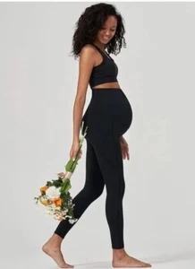 Enerful XL Womens Maternity Workout Leggings Over The Belly Pregnacy Activewear - Picture 1 of 6