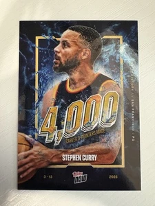 Steph Curry - 2024-25 Topps NOW 4000 Career  3-Pts Warriors Mint - Picture 1 of 2