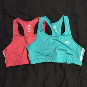 Adidas Damen Active 360 Sport BH Pink Blau Racerback Wireless Größe L - Bild 1 von 7