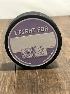Seattle Kraken Hockey Fights Cancer LOGO Puck BALL ARENA EXCLUSIVE NHL - Picture 1 of 14