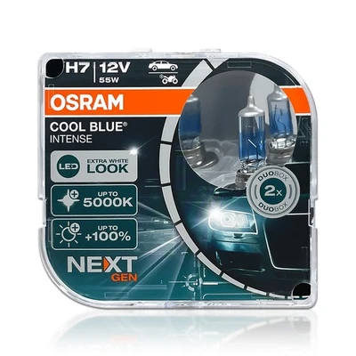 Osram Cool Blue Intense NEXT Gen H7 Halogen Headlight Bulbs 64210CBN 5000K 2X - Image 1 of 4