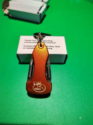UST GEAR RMEF Five Function Multi Tool Key Chain Flashlight Rocky Mountain Elk Foundation